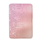 Prachtige roze roze roze goud en koperglitterdrupp badmat (Voorkant Verticaal)