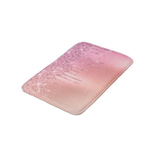 Prachtige roze roze roze goud en koperglitterdrupp badmat (Gekanteld)