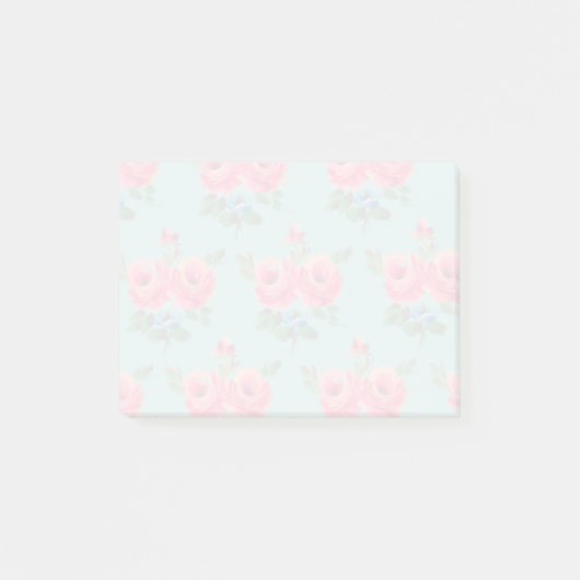 Prachtige roze rozen na het lezen post-it® notes (Voorkant)