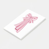 Prachtige roze strik post-it® notes (Schuin)