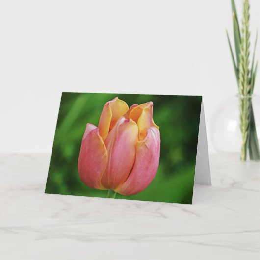 Prachtige roze Tulp Art Note Kaart (Voorkant)