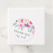 Prachtige Roze Waterverf Anemoon Bedankjes Bedankjes Labels (In situ)