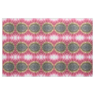 Prachtige roze zonnebloempjes met patterned fabric stof