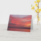 Prachtige Roze Zonsopgang Kaart (Gele Bloem)