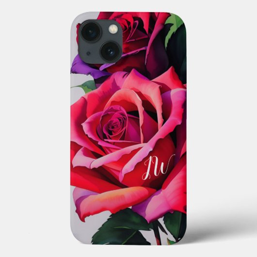 Prachtige rozen en aangepaste tekst Case-Mate iPhone case (Achterkant)