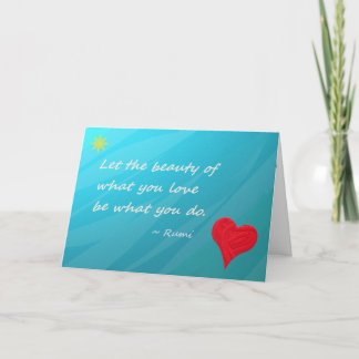 Prachtige Rumi Quote Art Notecard Kaart