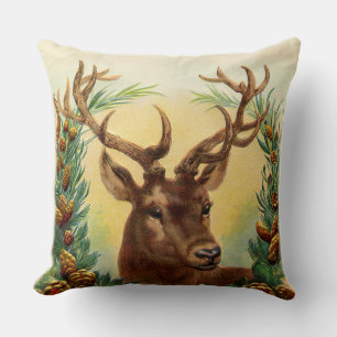 Prachtige Rustic  Deer Head en Waarde Kussen