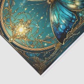 Prachtige saffier blauwe vlinder tissuepapier (Detail)