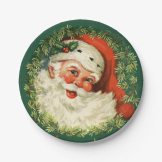 Prachtige Santa Claus Afbeelding Papieren Bordje