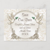 Prachtige Save Our Date kleuren, tekst Aankondigingskaart (Voorkant)