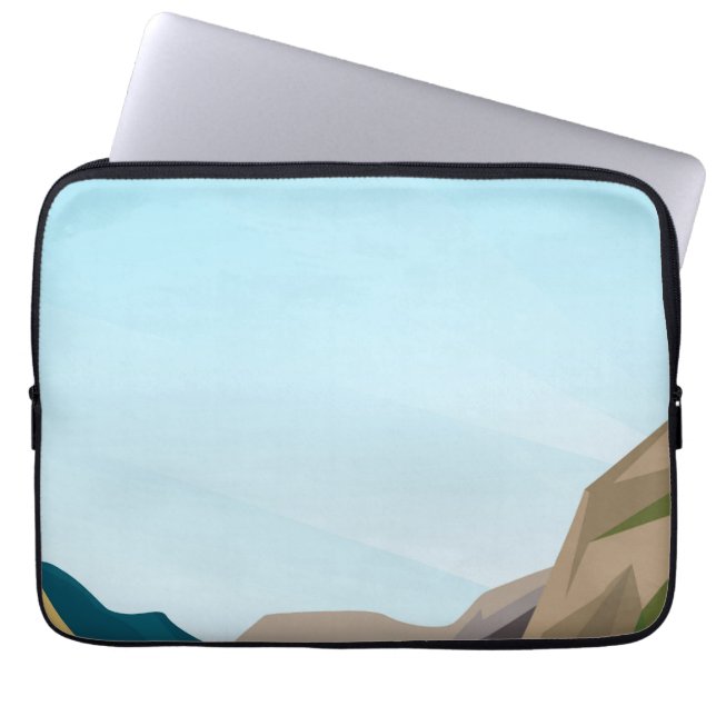 Prachtige Scandinavische fjord Laptop Sleeve (Voorkant)