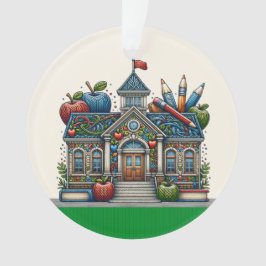 Prachtige school - Leraar - Bekijk terug Ornament