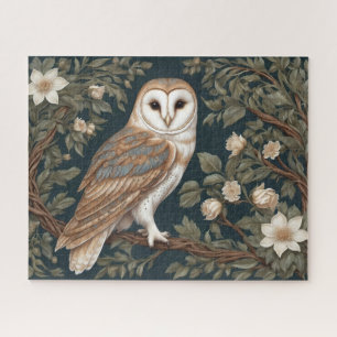 Prachtige schuur uil William Morris geïnspireerd Legpuzzel