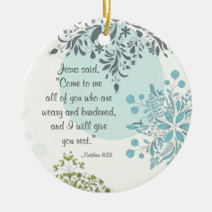 Prachtige scripts Matthew 11:28 Aangepast Ornament