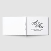 Prachtige scripttypografie Mr. en Mrs. Wedding Gastenboek (Volledig)