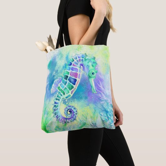 Prachtige Seahorse Canvas tas (Dichtbij)