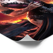 Prachtige Sexy Lady Vampire Witch Poster Art (Hoek)