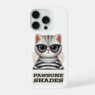 Prachtige Shades – Coole Kat met Zonnebril Design iPhone 15 Pro Hoesje