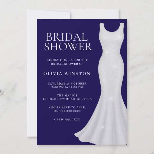 Prachtige Shimmer Dress Vrijgezellenfeest Kaart (Voorkant)