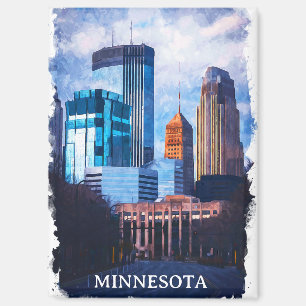 Prachtige skyline van Minneapolis Magneet