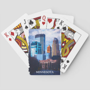 Prachtige skyline van Minneapolis Pokerkaarten