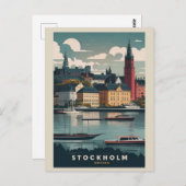 Prachtige skyline van Stockholm Briefkaart (Voorkant / Achterkant)