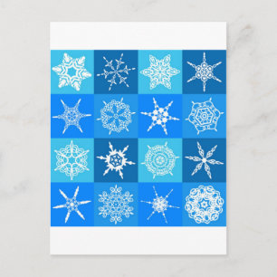 PRACHTIGE SNEEUWVLOKKEN BRIEFKAART