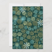 Prachtige sneeuwvlokken feestje kaart (Achterkant)