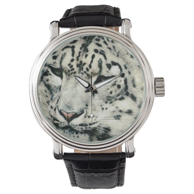 Prachtige Snow Leopard Horloge (Voorkant)