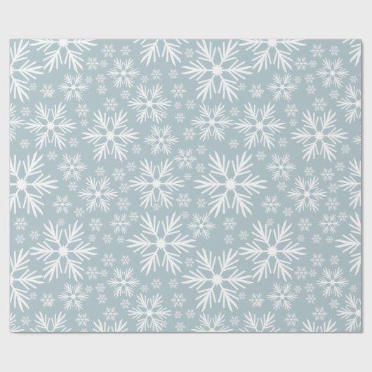 Prachtige Snowflake Pattern Cadeaupapier (Vlak)