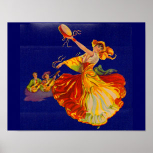 prachtige Spaanse danseres Poster