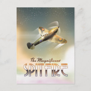 Prachtige Spitfire-reisposterprint Briefkaart