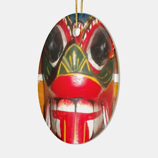 Prachtige Sri Lankaanse traditionele vuurmaskerkun Keramisch Ornament (Links)