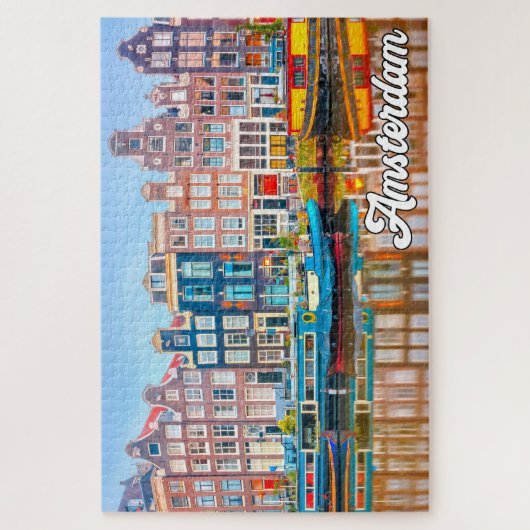 Prachtige stad Amsterdam, Nederland Legpuzzel (Verticaal)