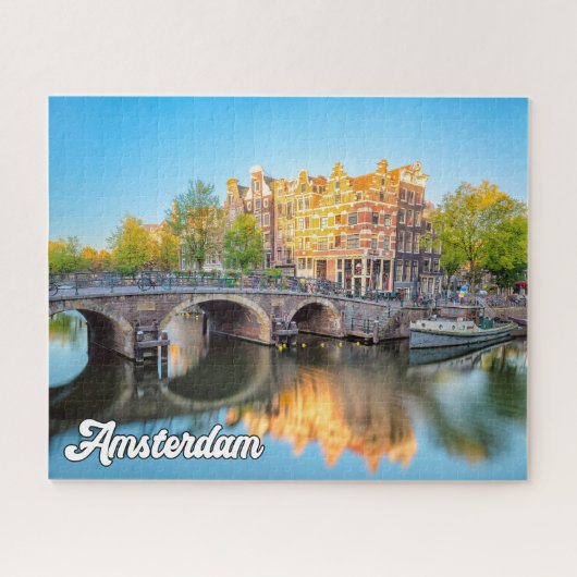 Prachtige stad Amsterdam, Nederland Legpuzzel (Horizontaal)