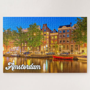 Prachtige stad Amsterdam, Nederland Legpuzzel
