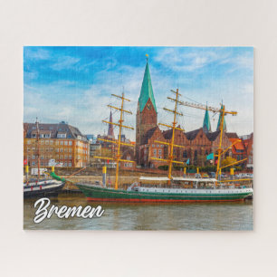 Prachtige stad Bremen, Duitsland Legpuzzel
