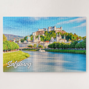 Prachtige stad Salzburg, Oostenrijk Legpuzzel