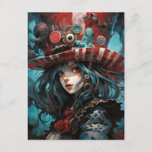 Prachtige Steampunk Alice Briefkaart