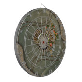 Prachtige steampunk klok dartbord (Voorkant Links)