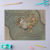 Prachtige steampunk klok tissuepapier (Craft)