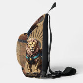 Prachtige steampunk leeuw sling bag (Rechts)