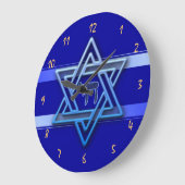 Prachtige ster van David op blauwe achtergrond joo Grote Klok (Hoek)
