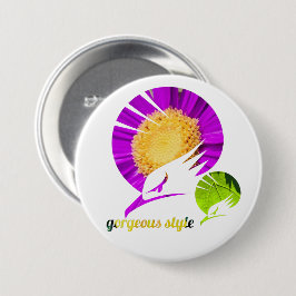 Prachtige stijl ronde button 7,6 cm