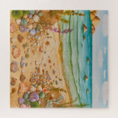 Prachtige strand/Zee kust Legpuzzel (Horizontaal)