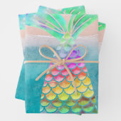 Prachtige stranden en zeemeerminnen voor zee inpakpapier vel (In situ)