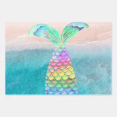 Prachtige stranden en zeemeerminnen voor zee inpakpapier vel (Voorkant)