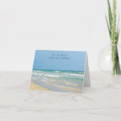 Prachtige strandfoto Custom Seashore Opgevouwen Notitiekaartje (Voorkant)