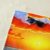 Prachtige strandzonsondergang strandlaken (In situ)