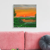 Prachtige Sunrise Stretched Canvas (Insitu (Woonkamer))